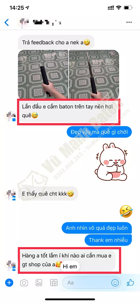 Tin nhan Ban Bich Huyen (Binh Chanh, TpHCM) mua baton ASP Army (2)